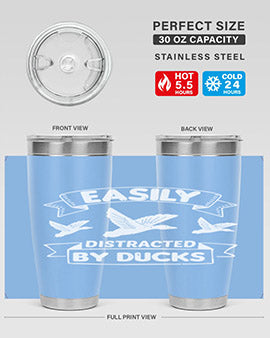 Easily Distracted By Ducks Style 48#- duck- Tumbler