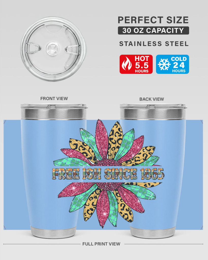 Freeish Since 1865 Sunflower Juneteenth 15#- Juneteenth- tumbler