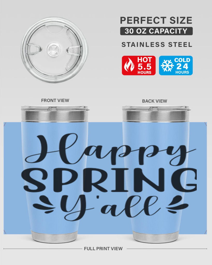 Happy Spring Y'all 163#- spring- Tumbler