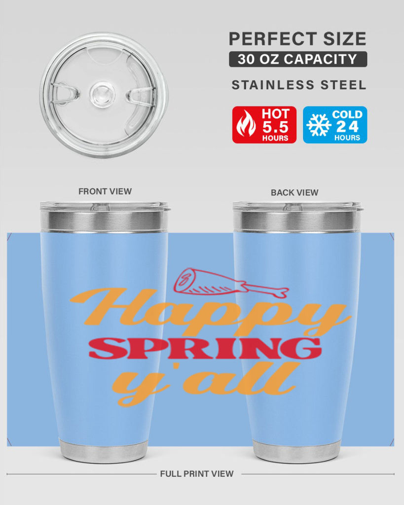 Happy spring y'all 162#- spring- Tumbler