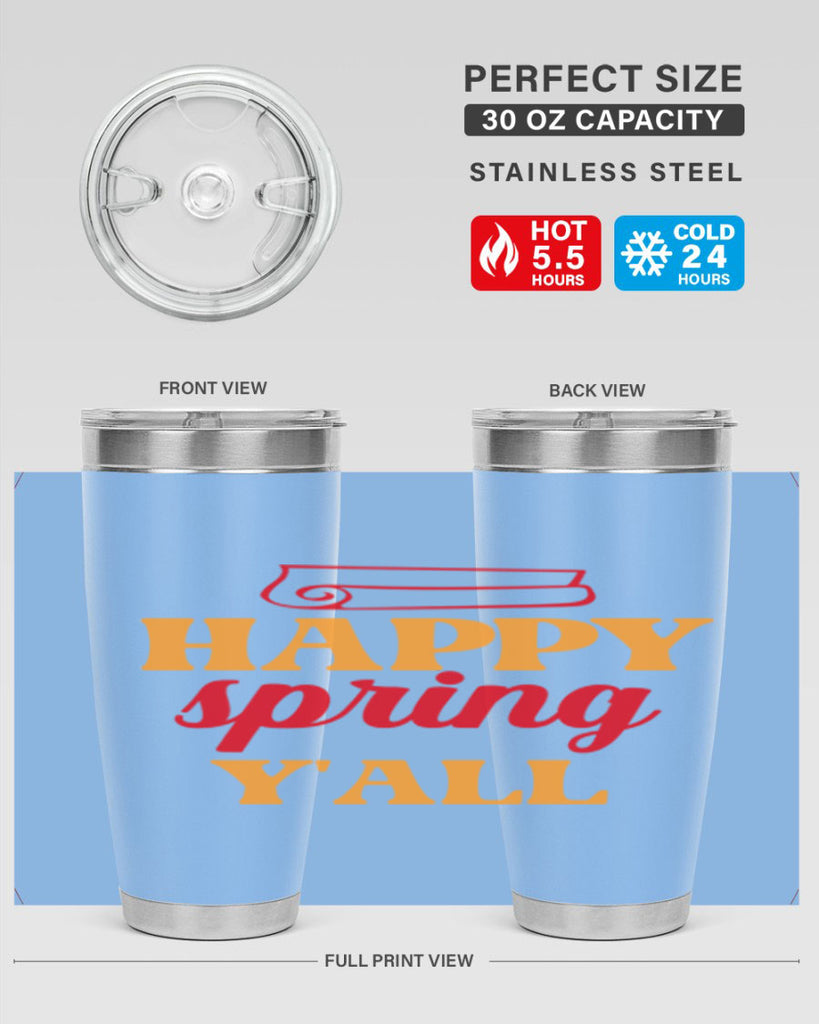 Happy spring y'all 166#- spring- Tumbler