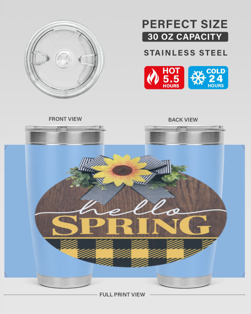 Hello Spring plaid Mockup 204#- spring- Tumbler