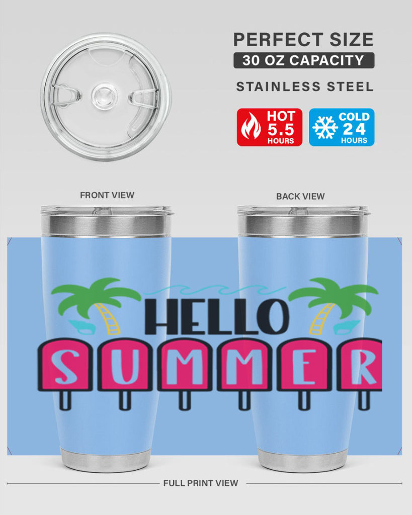 Hello Summer Style 39#- summer- Tumbler