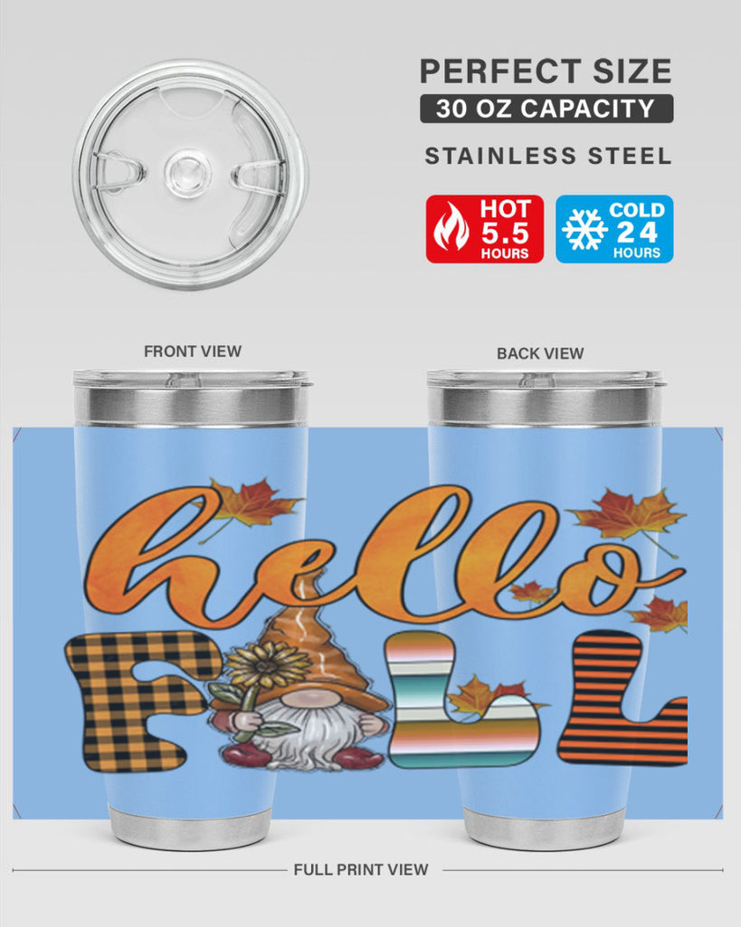 HelloFallVintageGnome 299#- fall- Tumbler