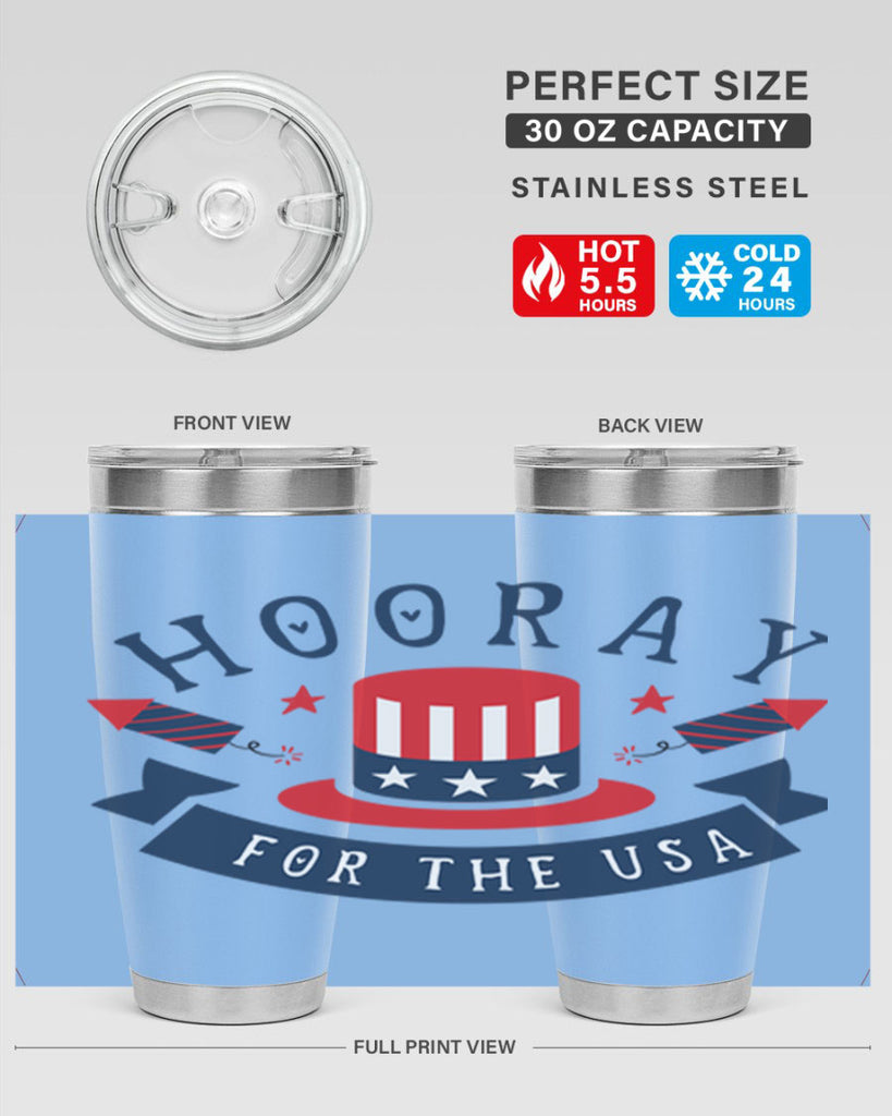 Hooray for the usa Style 42#- Fourt Of July- Tumbler