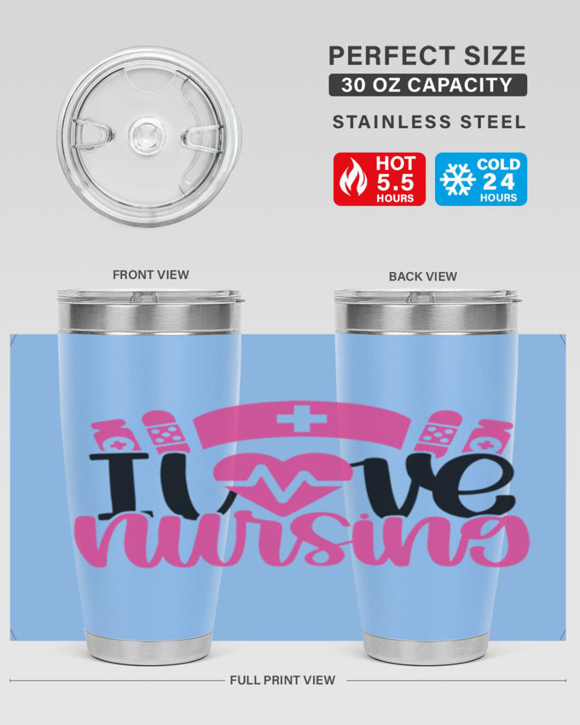 I Love Nursing Style Style 171#- nurse- tumbler