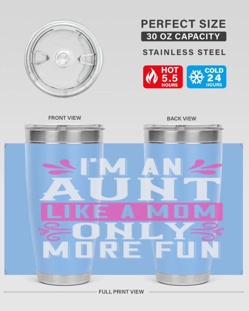 I’m an Aunt like a mom only more fun Style 42#- aunt- Tumbler