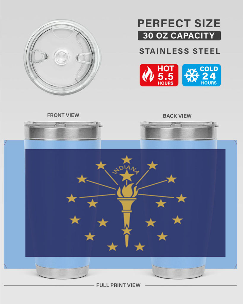 Indiana 38#- Us Flags- Tumbler