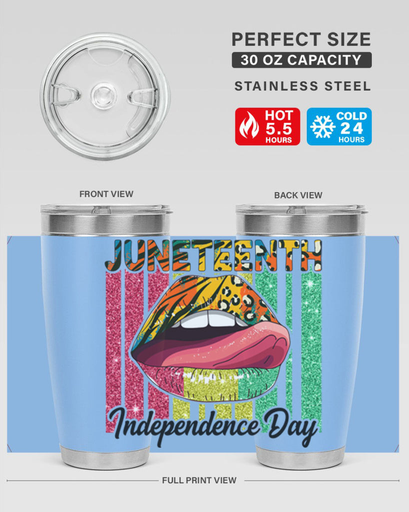 Juneteenth Independence Day Sexy Lip Png 11#- Juneteenth- tumbler