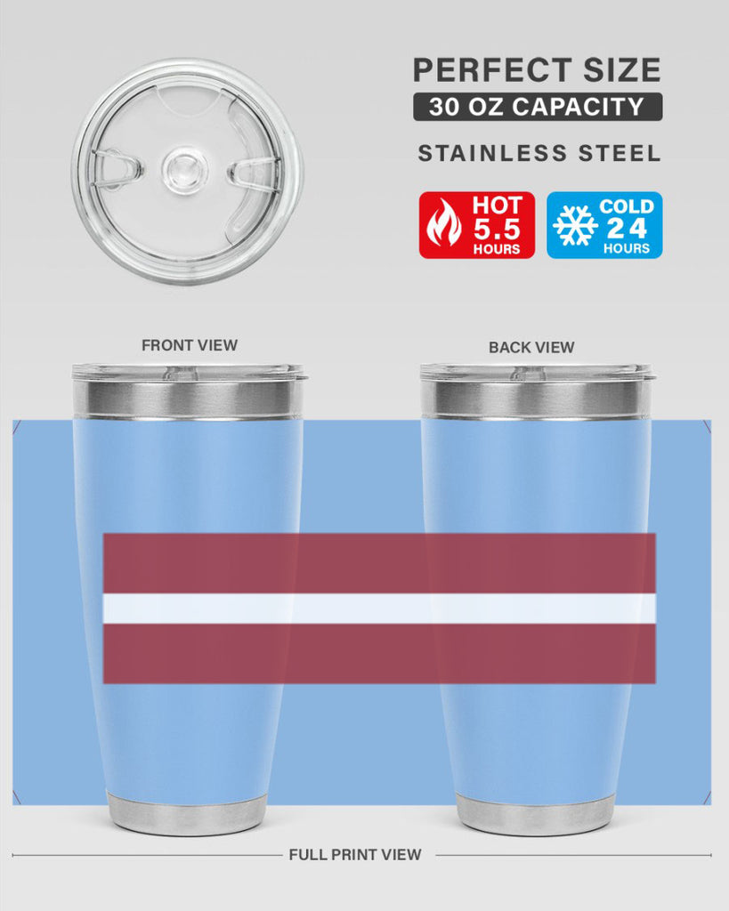 Latvia 104#- world flags- Tumbler