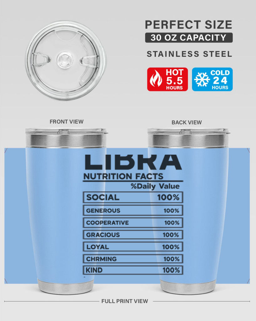 Libra Nutrition Facts 318#- zodiac- Tumbler