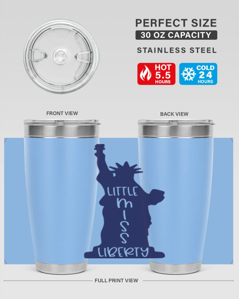 Little Miss Liberty Style 163#- Fourt Of July- Tumbler