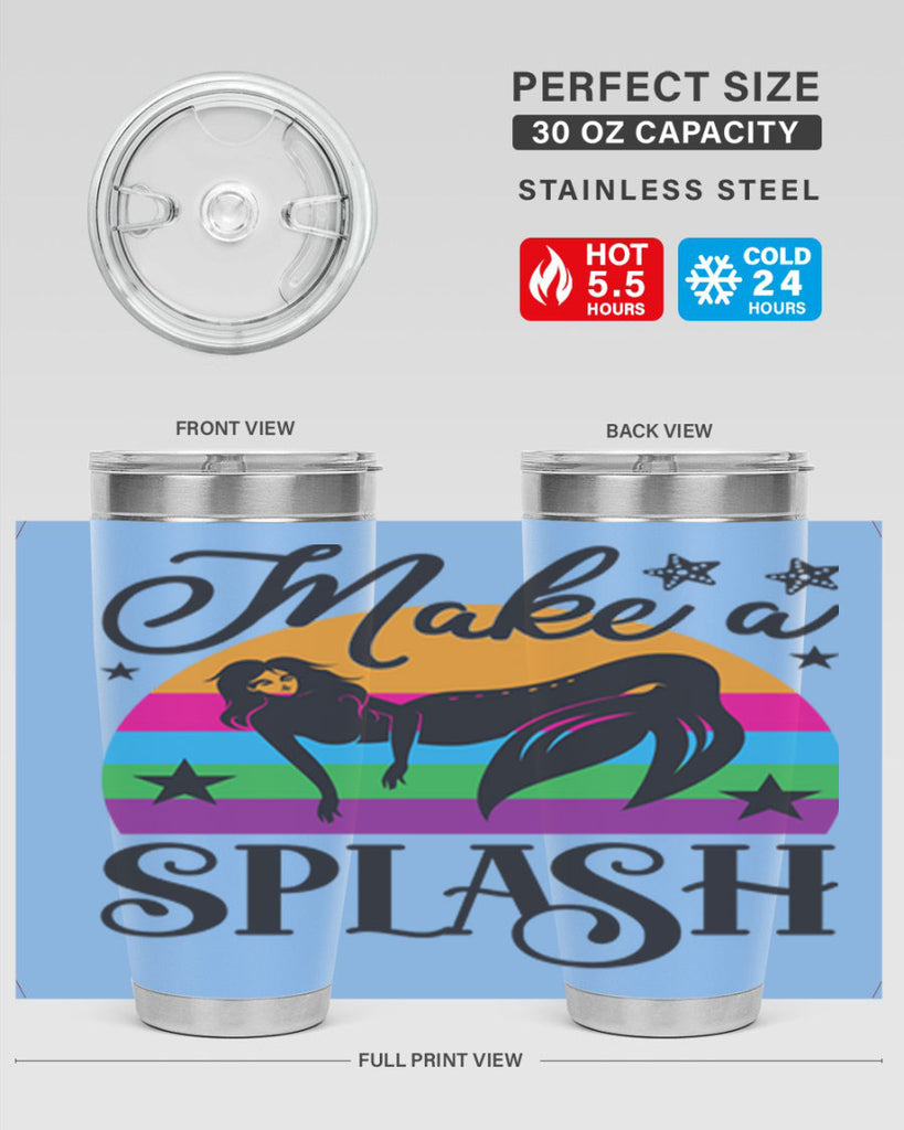 Make a splash 313#- mermaid- Tumbler