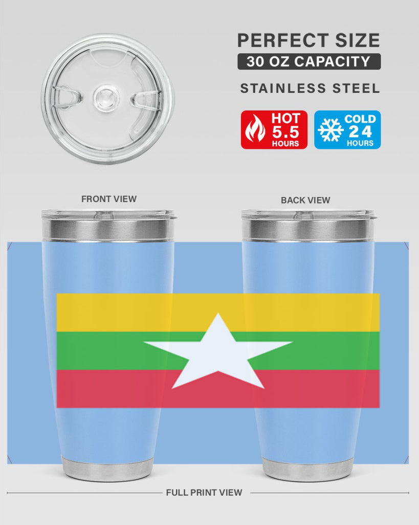Myanmar 79#- world flags- Tumbler