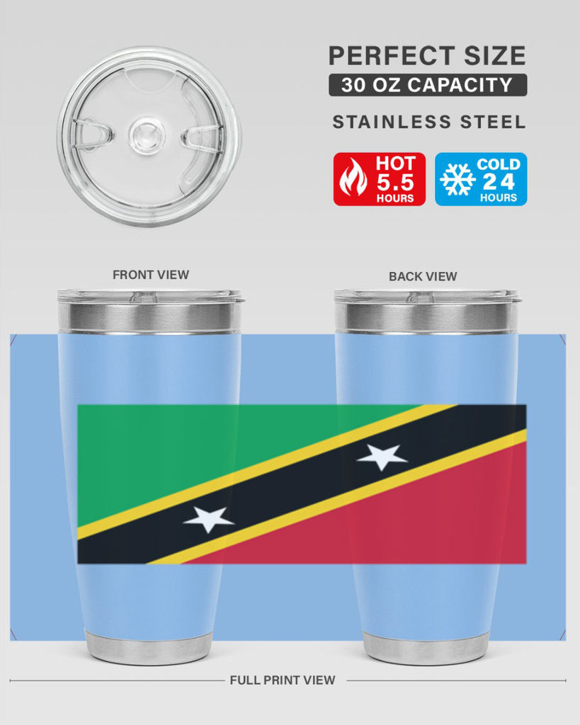 Saint Kitts and Nevis 52#- world flags- Tumbler