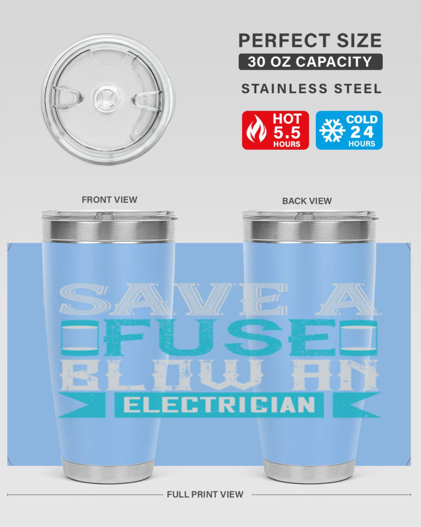 Save a fuse below an electrician Style 14#- electrician- tumbler