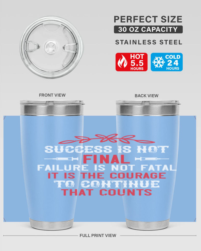 Success is not final Failure is not fatal Style 266#- nurse- tumbler