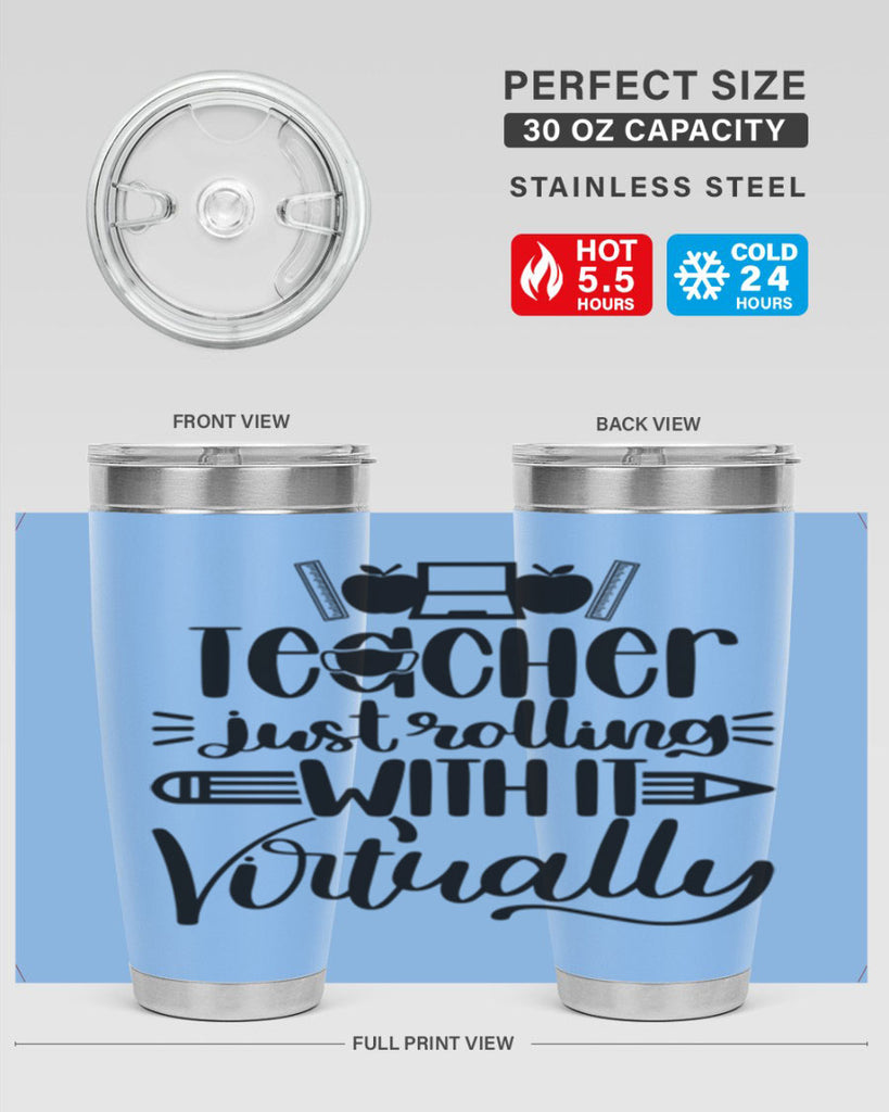 Teacher Just Rolling Style 53#- teacher- tumbler