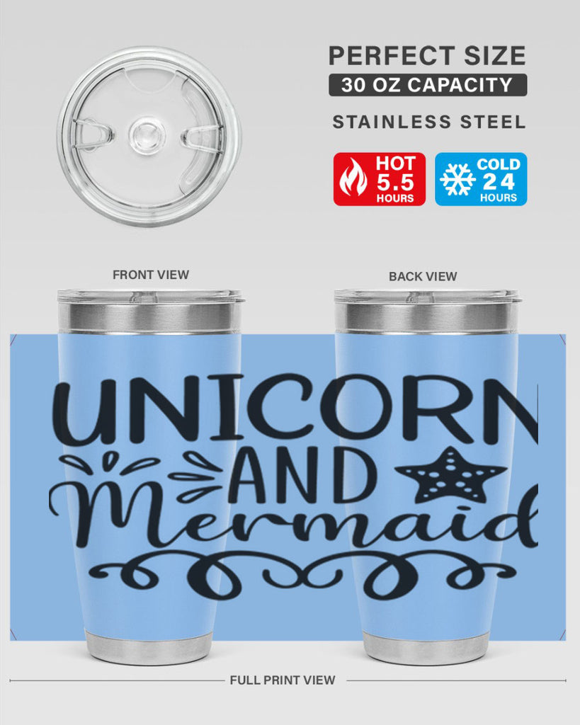 Unicorn And Mermaid 658#- mermaid- Tumbler
