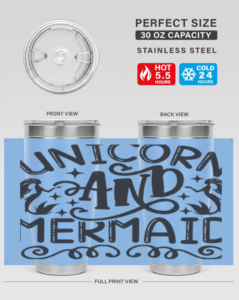 Unicorn and mermaid 660#- mermaid- Tumbler