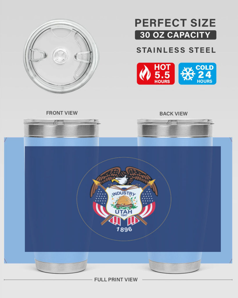 Utah 8#- Us Flags- Tumbler