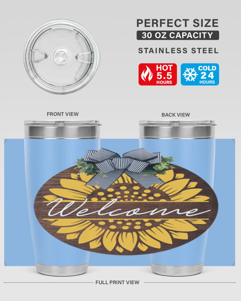Welcome Sunflower Mockup584#- spring- Tumbler