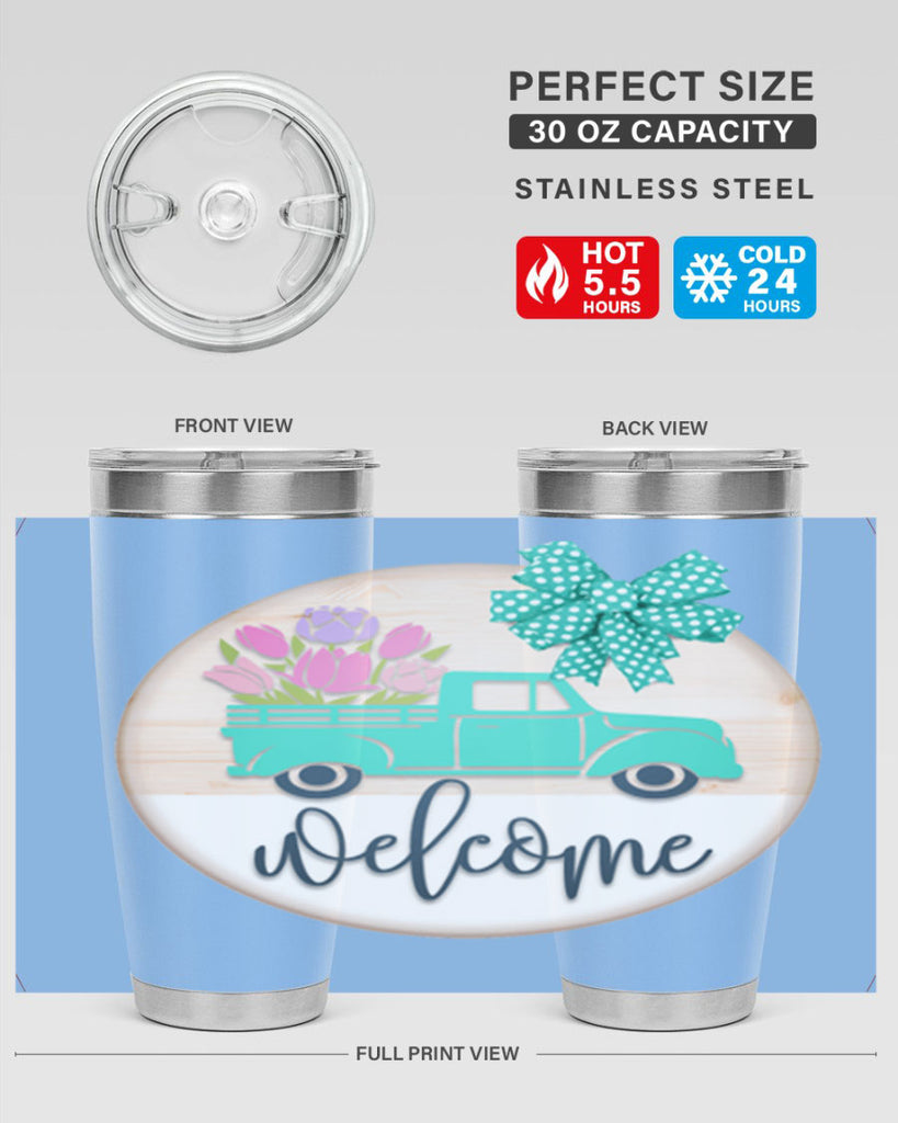 Welcome spring truck Mockup578#- spring- Tumbler