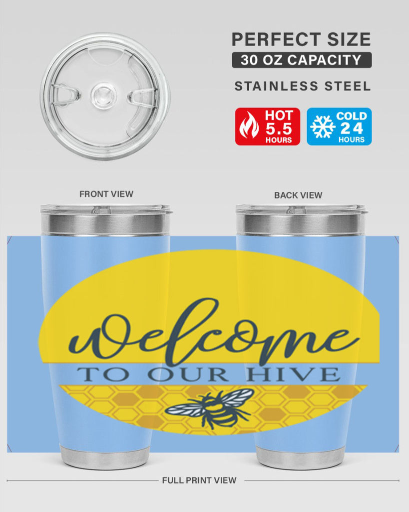 Welcome to our Hive complete yellow590#- spring- Tumbler