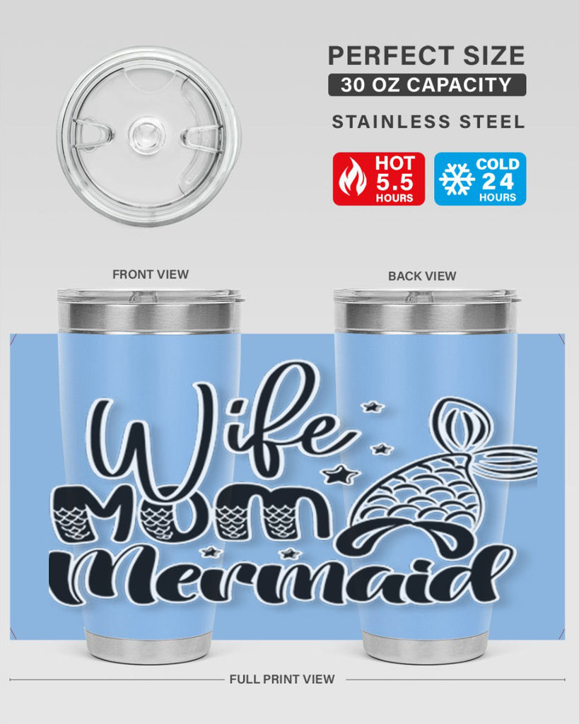 Wife Mom Mermaid 675#- mermaid- Tumbler
