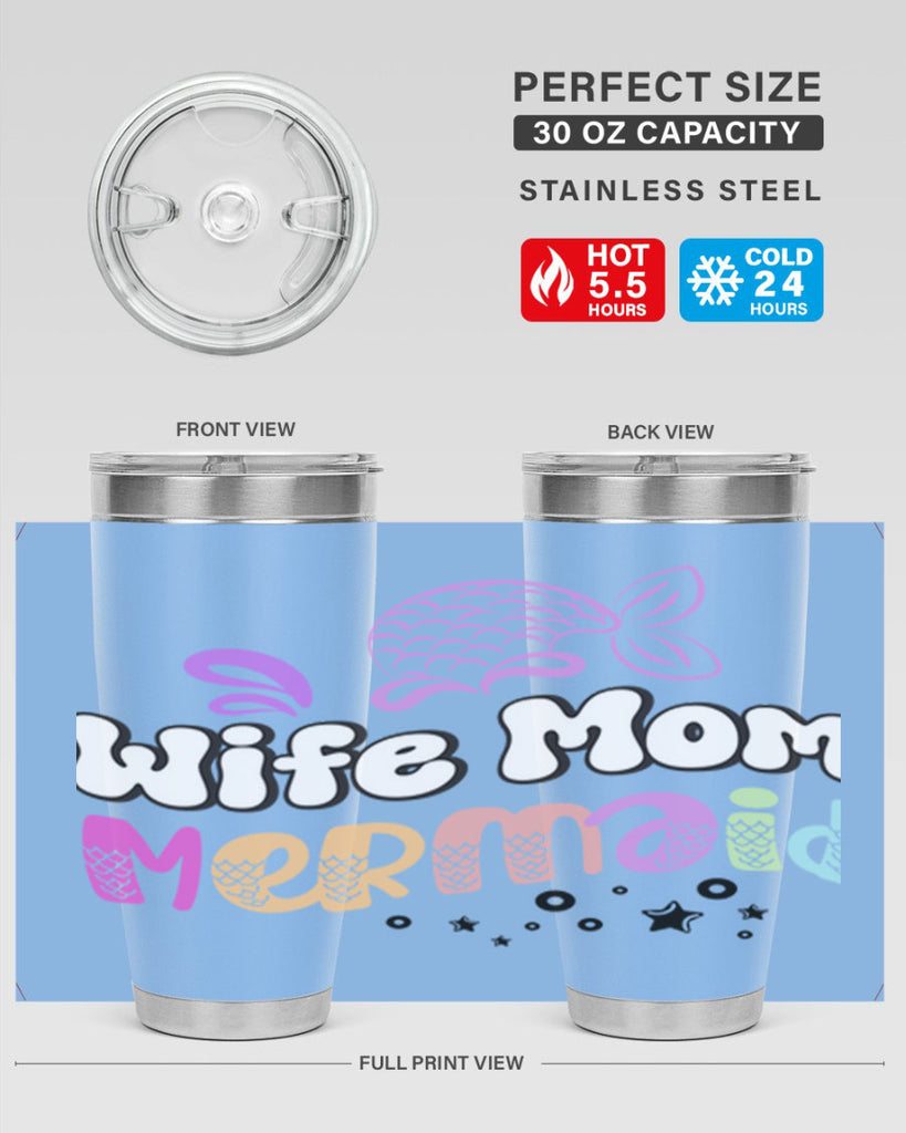 Wife Mom Mermaid 676#- mermaid- Tumbler