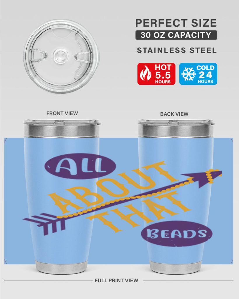 all about that beads 62#- mardi gras- Tumbler