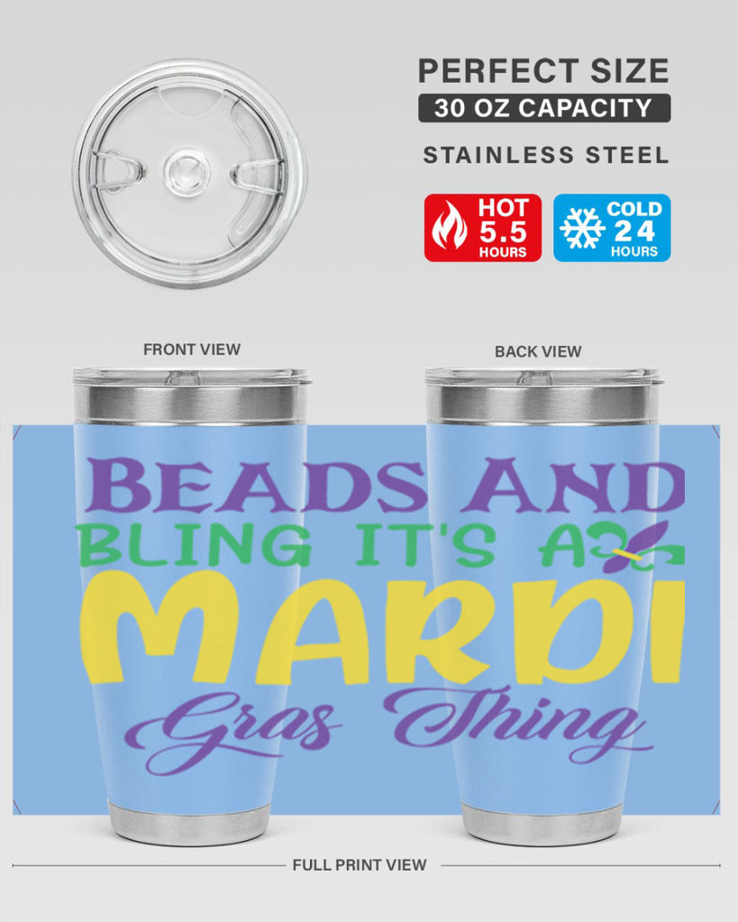 beads and bling its a mardi gras thing 86#- mardi gras- Tumbler
