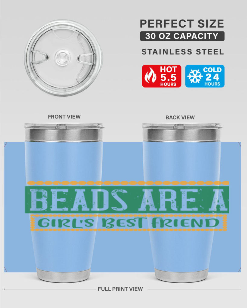 beads are a girls best friend 29#- mardi gras- Tumbler