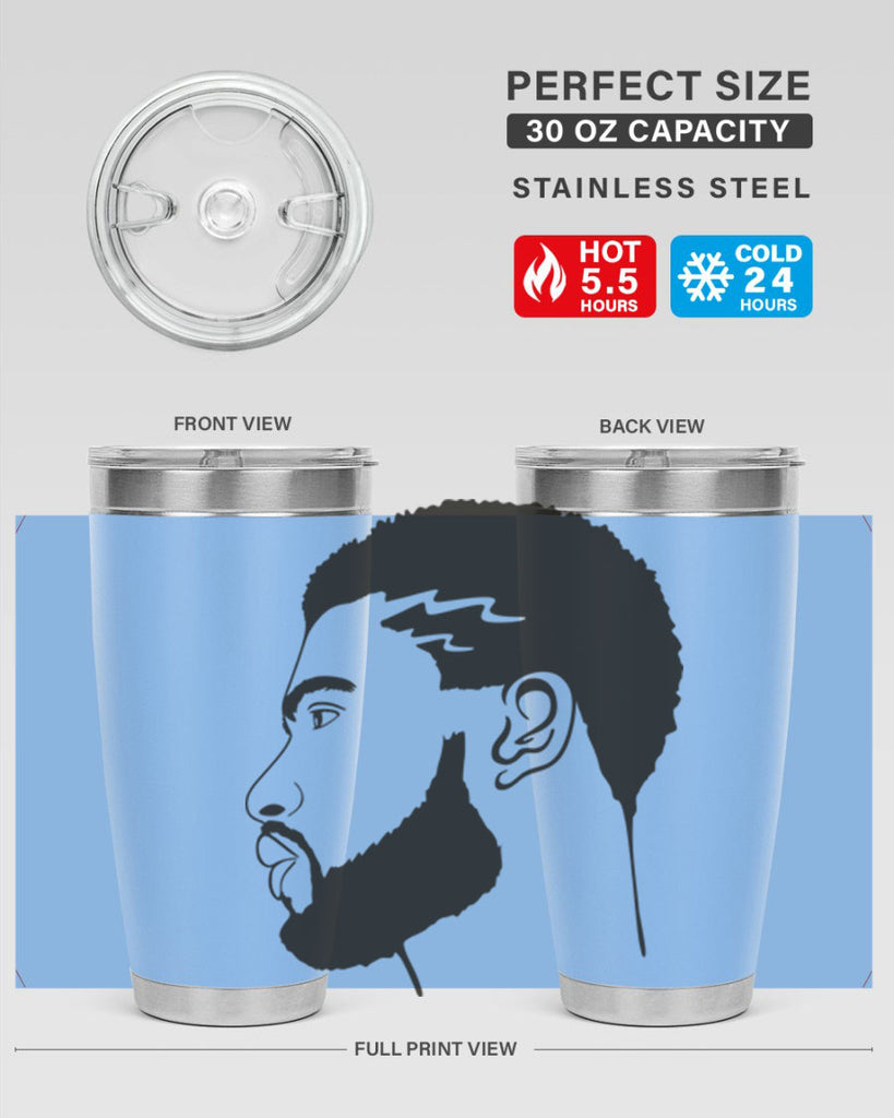 beardman 52#- black men - boys- tumbler