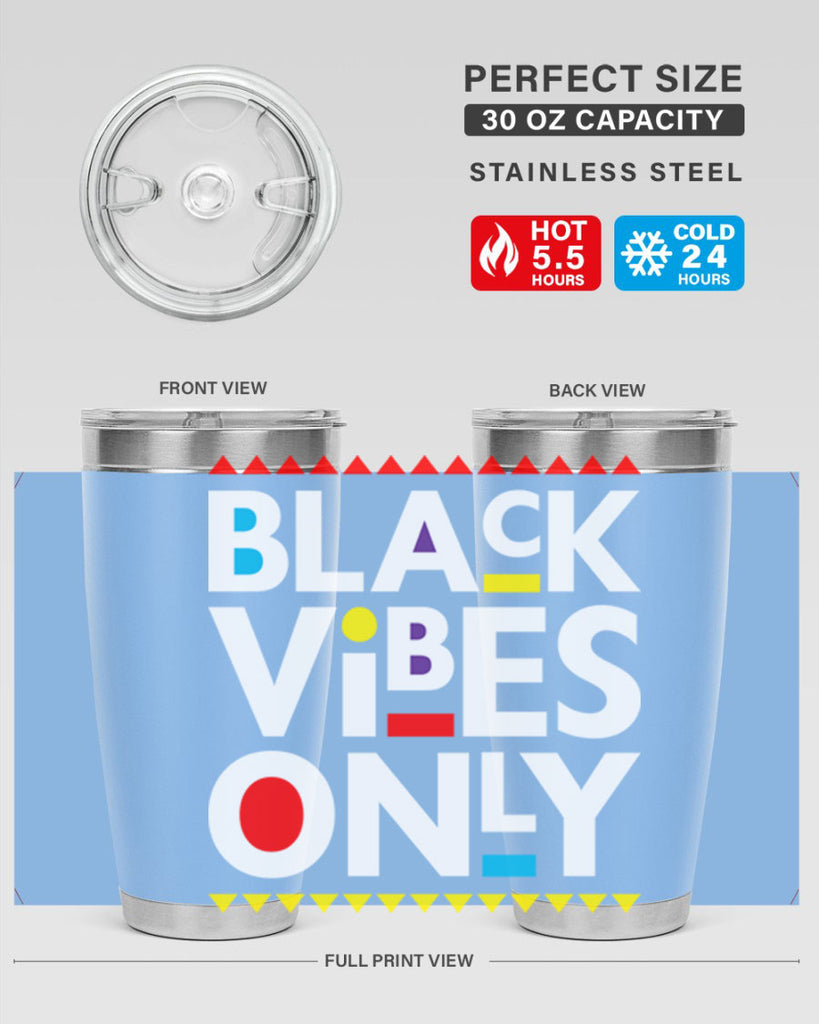 black vibes only 217#- black words phrases- Cotton Tank