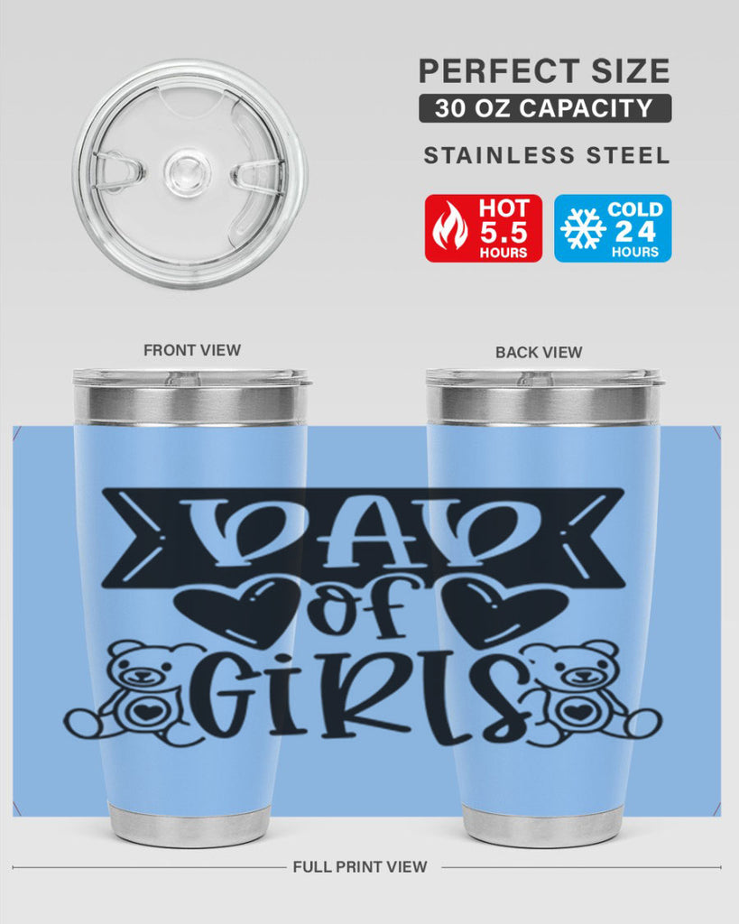 dad of girls 60#- fathers day- Tumbler