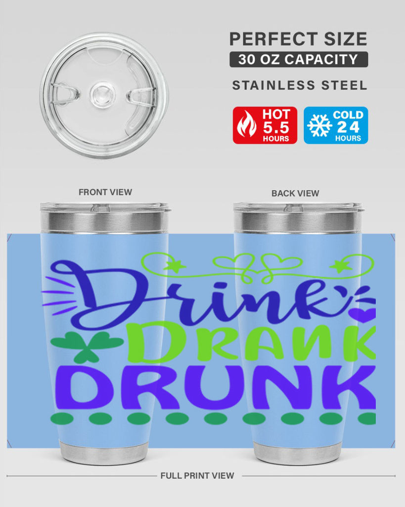 drink drank drunk 22#- mardi gras- Tumbler