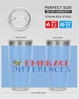 embrace differences Style 13#- autism- Tumbler
