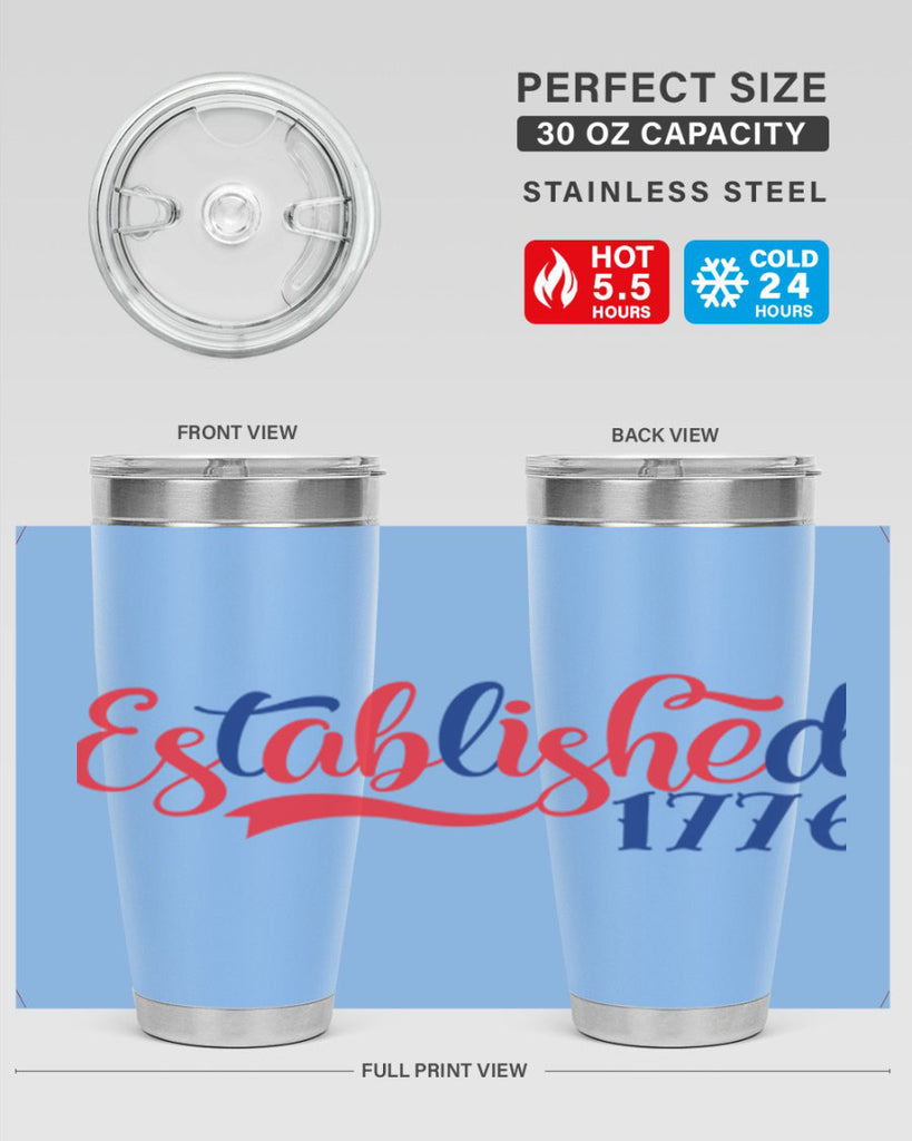 established Style 46#- Fourt Of July- Tumbler