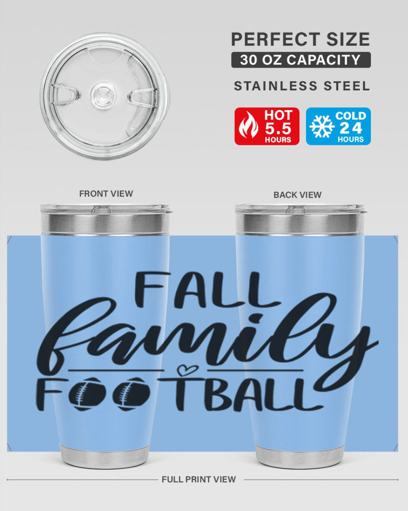 fall family football 100#- fall- Tumbler