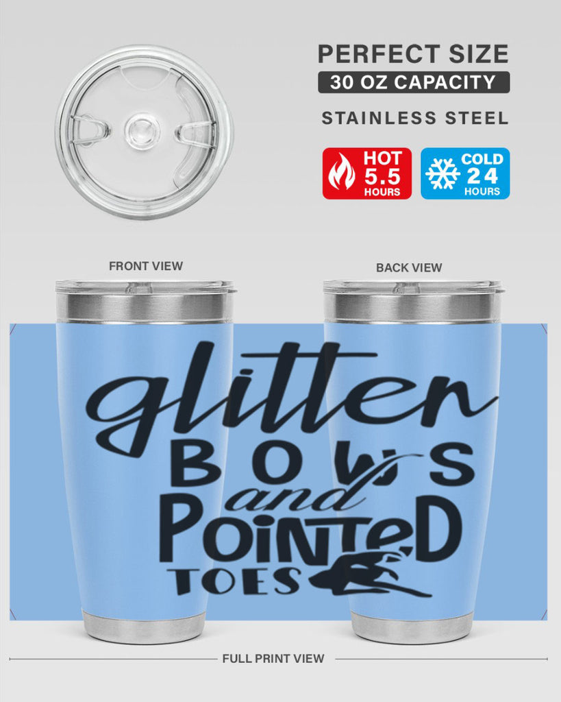 glitter bows and pointed toes 42#- ballet- Tumbler