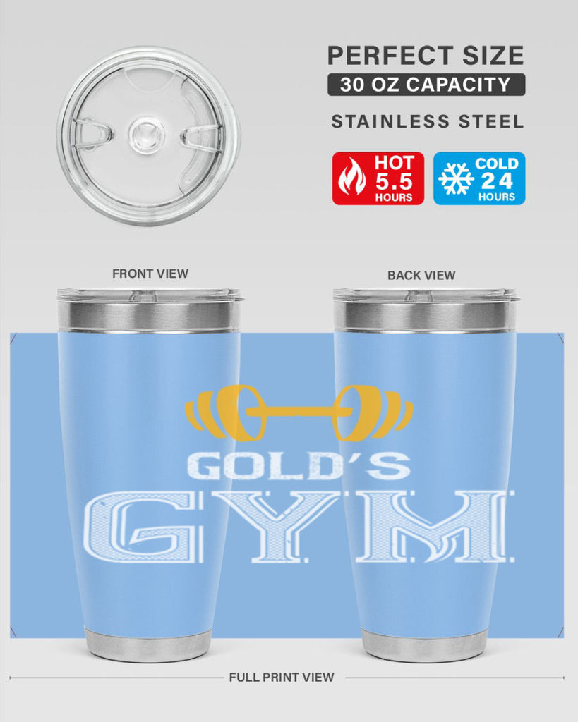 gold gym 101#- gym- Tumbler