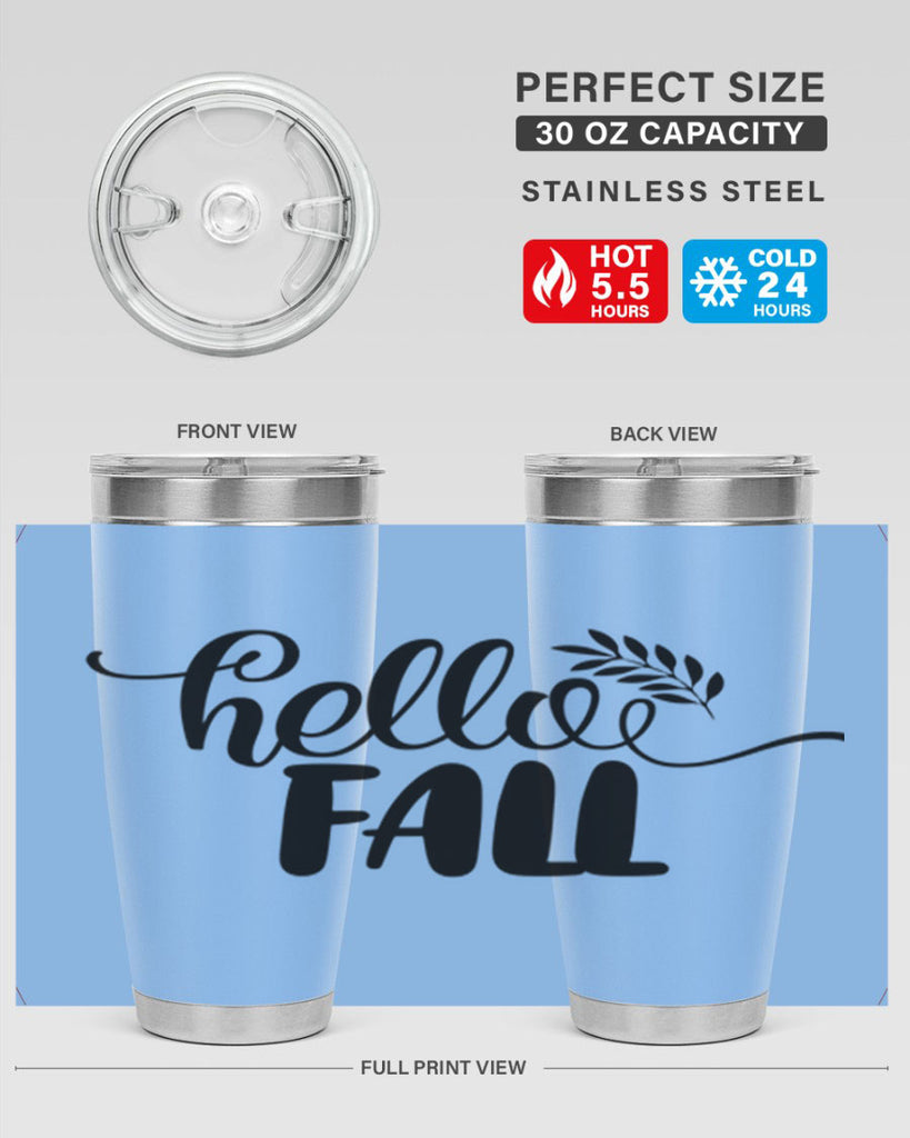 hello fall 54#- thanksgiving- Tumbler