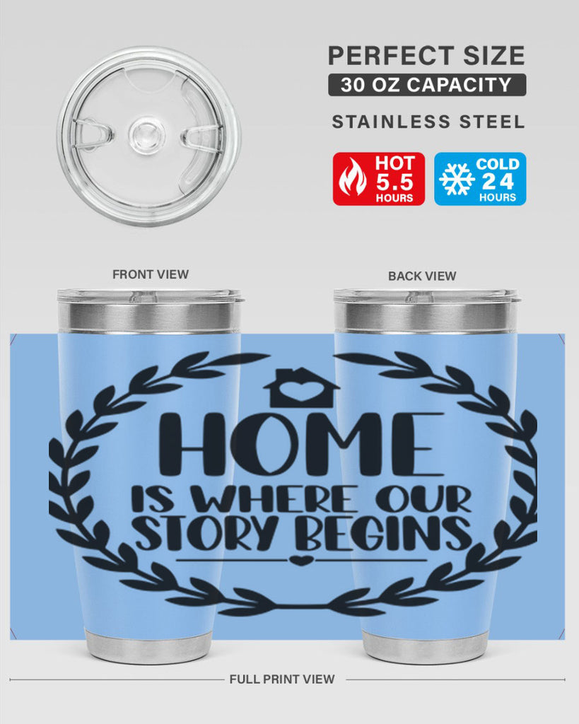 home is where our story begins 13#- home- Tumbler