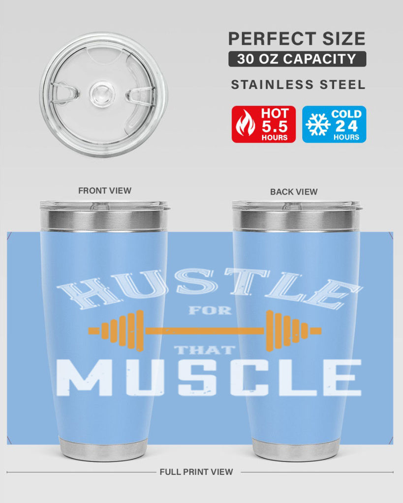 hustel for that muscle 92#- gym- Tumbler
