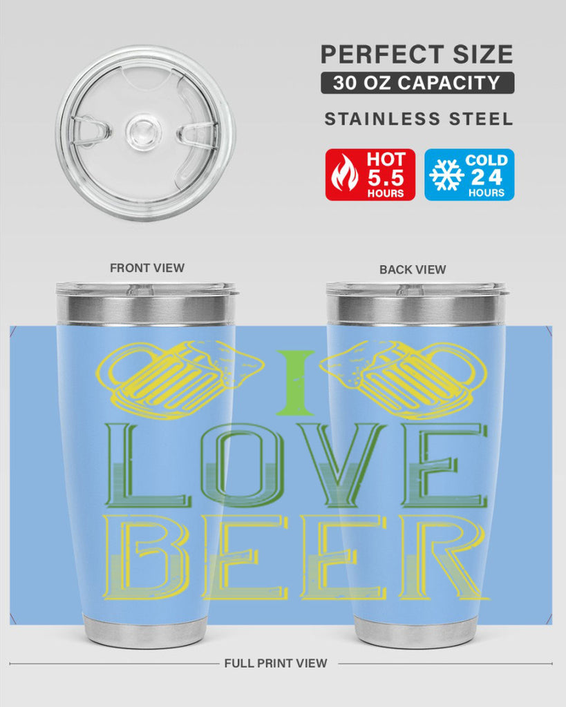 i love beer Style 134#- St Patricks Day- Tumbler