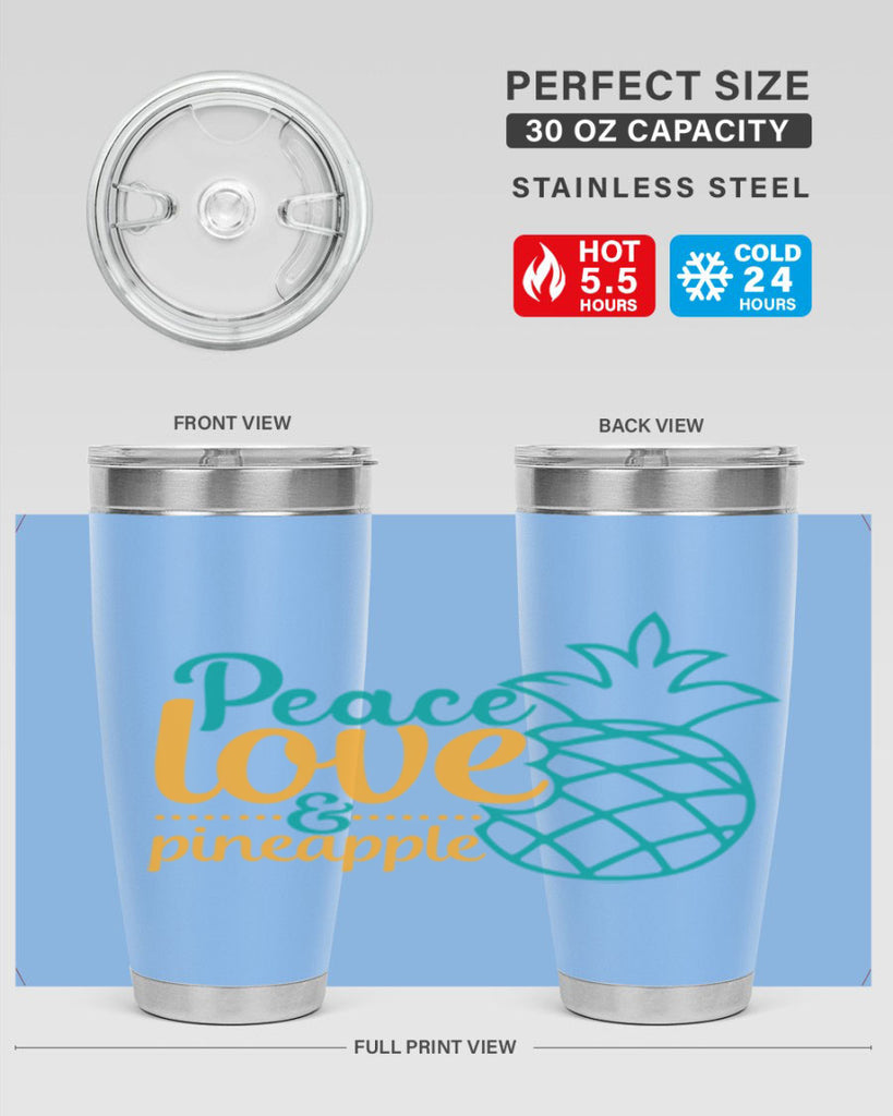peace love pineapple Style 82#- summer- Tumbler
