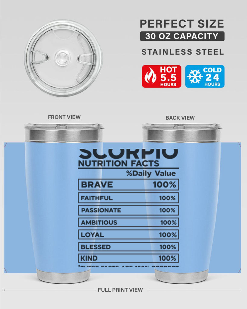 scorpio Nutrition Facts 434#- zodiac- Tumbler