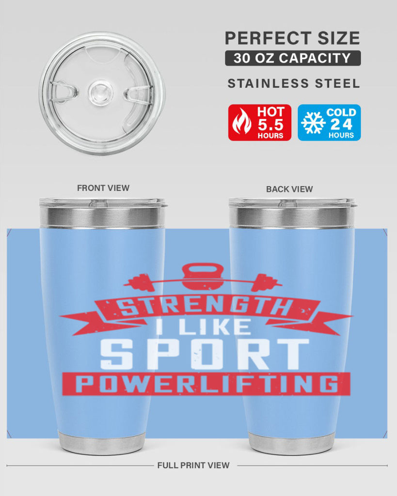 strength i like sport powerlifting 73#- gym- Tumbler