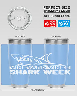 vineyard vines Shark Week Style 8#- shark  fish- Tumbler